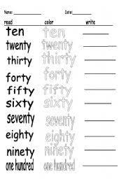 Esl Kids Worksheets Counting By Tens Worksheets For Kids Vocabulary Worksheets Worksheets