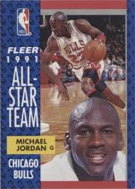 1991 Fleer Basketball #211 Michael Jordan The Last Dance All-Star Chicago  Bulls