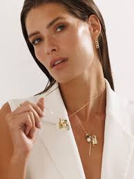 Chain Emily Charms Jewellery Bronze Jumble Charms Freeform Necklace By Emily  Deakin Design