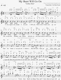 Not Balok Not Angka Juga Lirik Chord My Heart Will Go On Not Musik Lagu Belajar