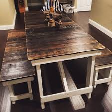 This Is A Handmade Rustic Picnic Table With Or Without Benches Made Out Of Reclaimed Wood Rustic Kitchen Tables Table And Bench Set Dining Table With Bench