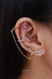 gardenia triple flower ear piercing earring stud set ear piercings stud earrings set earrings