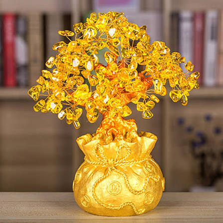 Gold Resin Money Tree. BRING LUCK & FORTUNE - In folklore, the fortune tree  stands for the everlasting luck, money and fortune, it brings you the great  success in business and love,