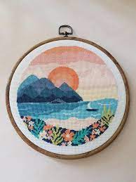 Start designing your own chart. Tropical Sunset Cross Stitch Pattern Modern Cross Stitch Etsy In 2021 Modern Cross Stitch Patterns Simple Cross Stitch Stitch Patterns