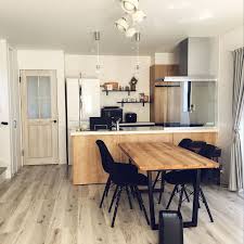 部屋全体 ニトリゴミ箱 ホワイトオーク ダイニングテーブル リクシルキッチン などのインテリア実例 2018 01 08 09 49 23 roomclip ルームクリップ ニトリ ダイニングテーブル ダイニング ダイニングテーブル おしゃれ