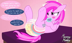 3147476 - source needed, questionable, artist:mommymidday, oc, oc only,  oc:mistress, oc:mommy midday, earth pony, pony, g4, blushing, butt, cute,  diaper, diaper butt, diaper fetish, diaper usage, ears back, female,  fetish, floating heart,