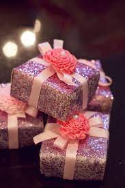 Pink Purple Sparkle Valentines Day Wedding Ideas Gift Wrapping Wedding Gift Wrapping Creative Gift Wrapping