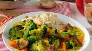 Zum Abnehmen Schnelles Gemusecurry Auf Reis Rezept Gemuse Curry Gesunde Vegetarische Rezepte Vegetarisches Essen