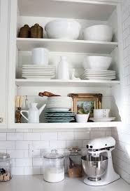 Farmhouse Kitchen White Dishes Open Kitchen Shelves Kitchen Shelves Styling Kitchen Shelves