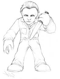 Scary coloring pages halloween coloring pages colouring pages adult coloring pages coloring books horror icons horror films arte horror horror art. Michael Myers Coloring Page Bmo Show