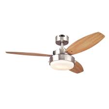 Led indoor/covered outdoor ceiling fan with remote control offers a better way to cool with ceiling fan and led light combination in modern brushed nickel. Westinghouse Alloy 42 Inch Reversible 3 Blade Integrated Led Ceiling Fan In Brushed Nickel The Home Depot Canada