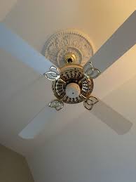 Vintage Casablanca Victorian Intelitouch Brass Ceiling Fan Great Condition Brass Ceiling Fan Ceiling Fan Victorian Ceiling Fans