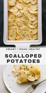 Easy Vegan Scalloped Potatoes Vegan Side Dishes Clean Eating Vegetarian Recipes Scalloped Potato Recipes