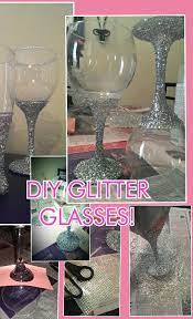 Pin By Tarah Lynn On Diy Crafts Ideas Glitter Diy Decorated Wine Glasses Wine Glass Crafts