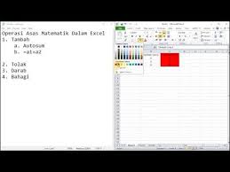 Menyesuaikan dengan area print secara default, seluruh worksheet dicetak di excel, kecuali jika anda menunjukkan print pada halaman tertentu. Excel Operasi Matematik Asas Youtube
