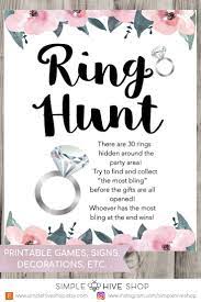 Ring Hunt Game Printable Bridal Shower Game Ring Hunt Sign Etsy Bridal Shower Diy Printable Bridal Shower Games Bridal Shower Brunch