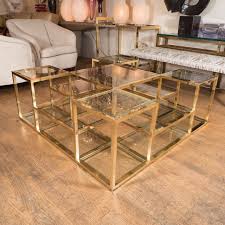 Round coffee table gold with smoked glass centre table living room furniture 90*40 cm uk seller mithrajewellery 4.5 out of 5 stars (529) sale price £161.91 £ 161.91 £ 179.90. Square Brass And Glass Multilevel Coffee Table Johnsalibello Coffee Table Decor Home Decor