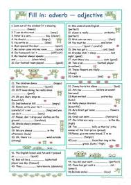 Some of the worksheets displayed are put the correct form of the word in brackets into the blank, word formation wf 1, know your rights, b2 word formation wf017, b2 word formation wf022, 5word formation processes, word. English Esl Adjective Adverb Worksheets Most Downloaded 120 Results