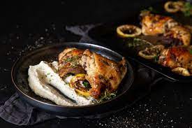 Easy Keto Crispy Lemon Baked Chicken Recipe Diet Doctor Recipe Baked Lemon Chicken Chicken Diet Recipe Baked Chicken Thighs