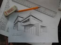 Perspective house drawing vectors (1,824). Draw Art 1 How To Draw A Two Point Perspective Modern House Steemit