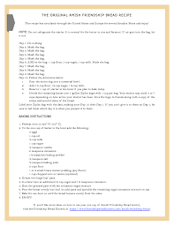 Printable Amish Friendship Bread Instructions Friendship Bread Amish Friendship Bread Amish Bread
