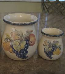 Home Garden Party Italian Fruit Utensil And Candle Holders Stoneware Stoneware Home And Garden Candle Holders