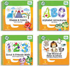 They state ages 2 to 4. Amazon Com Leapfrog Leapstart Preschool 4 In 1 Activity Book Bundle With Abc Shapes Colors Math Animals Toys Games
