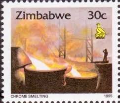 Stamp Chrome Smelting Zimbabwe Economy And Historical Places Mi Zw 545 Sn Zw 727 Yt Zw 319 Sg Zw 895 Postal Stamps Postage Stamps Stamp