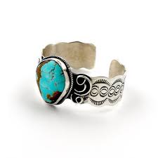 Sterling Silver Royston Turquoise Navajo Cuff Handmade Turquoise Cuff Royston Turquoise Turquoise Jewelry