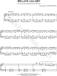 Minimum required purchase quantity for these notes is 1. Bella S Lullaby From Twilight Movie Sheet Music Piano Solo In G Major Download Print Sku Mn0154119