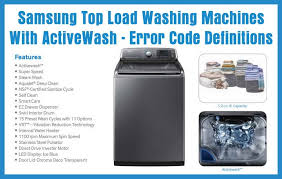 Normally waiting for the cycle to end is all you need to do to unlock the door, or turn your washer on if it's off. Samsung Top Load Washing Machines With Activewash Error Code Definitions