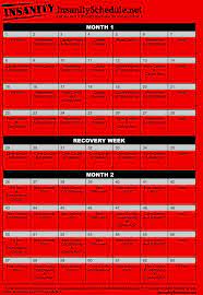 The insanity workout is an advanced exercise program. Insanity Workout Schedule Insanity Workout Insanity Workout Calendar