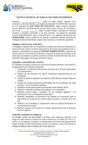 Contrato Por Tiempo Determinado
