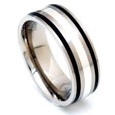 Sterling silver flat wire 5mm x 1mm (priced per ft). 8mm Titanium Band Sterling Silver Strips Black Epoxy Inlay Men S Wedding Ring Poyajewelry