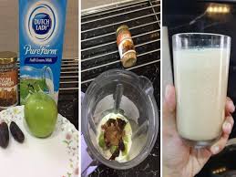 Campur kesemua bahan dan blend sehingga hancur. Kalau Nak Elak Lapar Makan Waktu Malam Jam 7 Pm Amalkan Minum Susu Epal Hijau Vanilla Kismis