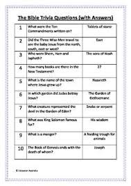 Using bible trivia is an excellent way to do so. Pin On Sunday School