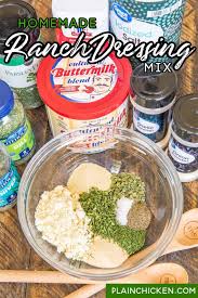Homemade Ranch Dressing Mix Plain Chicken In 2020 Homemade Ranch Dressing Mix Homemade Ranch Ranch Dressing Recipe Homemade