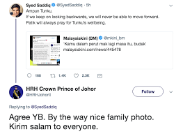 Even though tmj urged johoreans to keep najib in the 14th general election, the people still stood with mahathir and rejected tmj's call. Tak Mention Nama Pun Semua Melompat Tmj Nafi Tegur Syed Saddiq