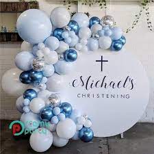 The perfect baby shower starts here with: 100 Stucke Luftballons Garland Arch Kit Pastell Macaron Blau Weiss Metallic Blau Luftballons Hochzeit Geburtstag Baby Shower Party Dekoration Ballons Accessories Aliexpress