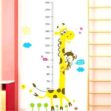 printable height chart decoration kids wall sticker home