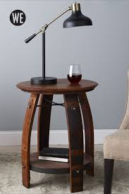 Wine Barrel End Table In 2020 Wine Barrel End Table Wine Barrel Decor Barrel Table
