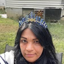 Lapis Lazuli Crown With Gold Triple Moon