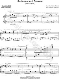 Musicmike512 Sadness And Sorrow Sheet Music Piano Solo In E Minor Download Print In 2020 Sheet Music Piano Sheet Music Digital Sheet Music