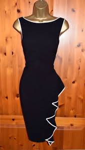 Coast Stunning Black Cream Tipped Waterfall Ruffle Irah Dress Uk 14 Occasion Fashion Clothing Shoes Accessori Cocktail Dresses Uk Dresses Cocktail Dress