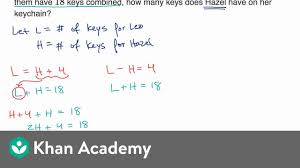 Worksheet will open in a new window. Systems Of Linear Equations Word Problems Basic Example Video Khan Academy