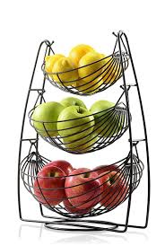 Saganizer Bronze 3 Tier Fruit Baskets Fruit Basket Tiered Fruit Basket Fruit Basket Vegetable Basket