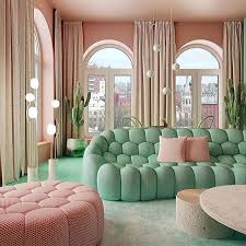 By Reutovdesign Visual Digital Interior Design Productdesign Objectdesign Spaces Col Teal Living Room Decor Pastel Interior Design Living Room Designs