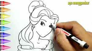 Home » gambar sketsa » kumpulan gambar sketsa putri duyung. Mudahnya Ayo Belajar Cara Menggambar Belle Putri Disney Dan Mewarnai Kartun Untuk Anak Anak Youtube