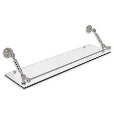 Shop target for gold/brass wall shelves you will love at great low prices. Allied Brass Dottingham Floating Glass Shelf With Gallery Rail Bed Bath Beyond