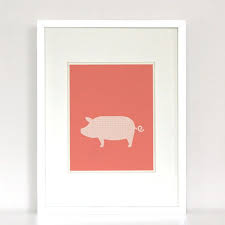 Swirled Pig Animal Poster By Avintageposter On Etsy 12 00 Animal Posters Illustration Art Art Prints